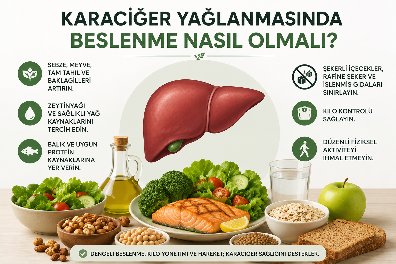 Karaciğer yağlanmasında beslenme ve sağlıklı besinler